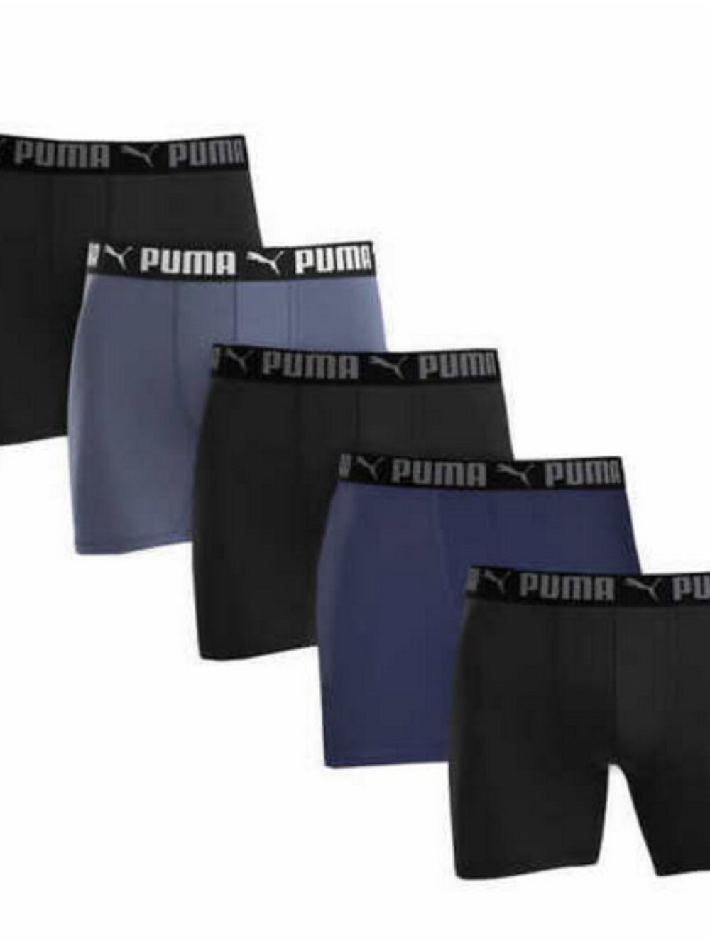 PUMA Men's Boxer Brief, 5-pack, Tag Free, Comfort Waistband Size L - OPEN BOX